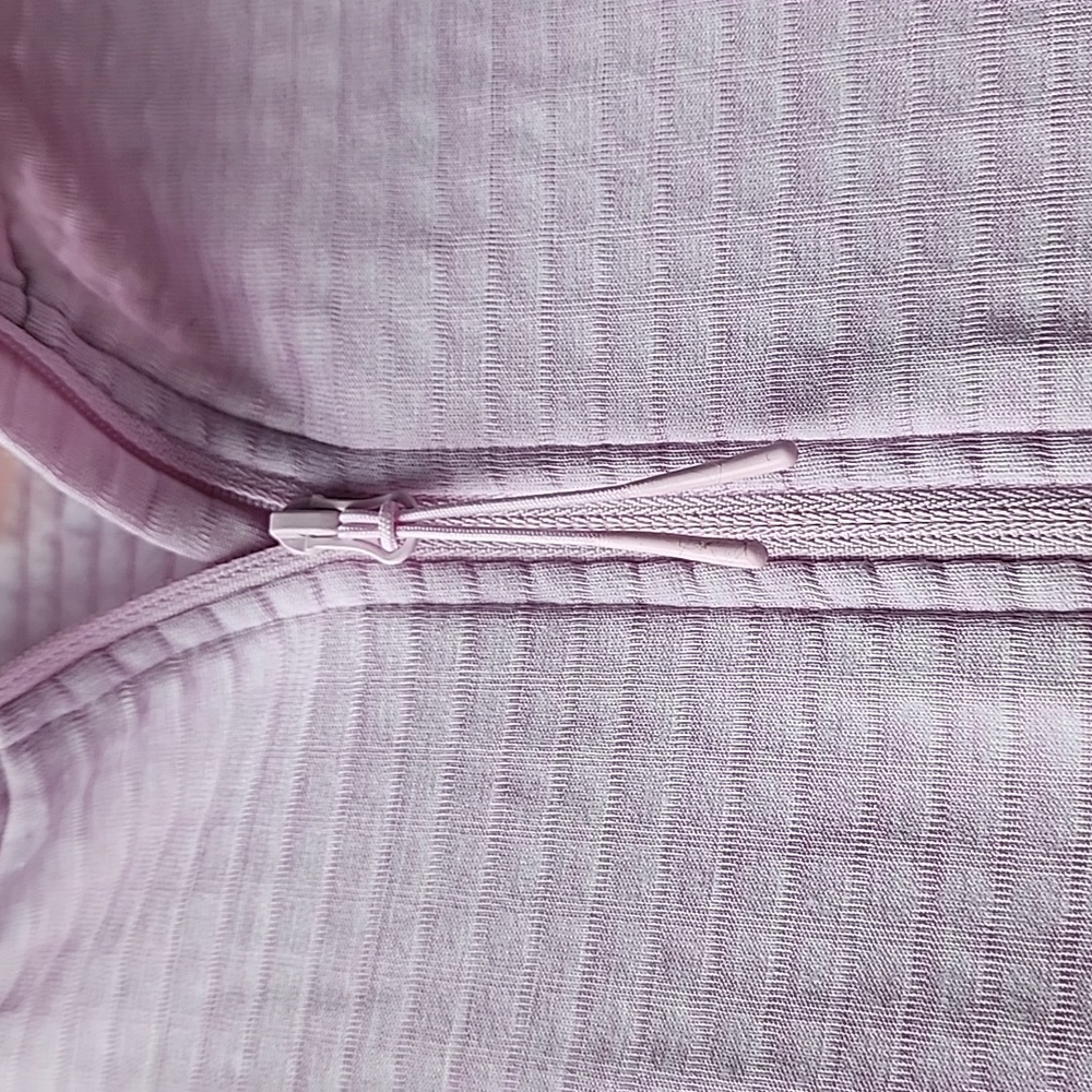 Hyba Pale Pink Waffle Impression Half Zip Fleece Workout Top - Picture 2 of 8